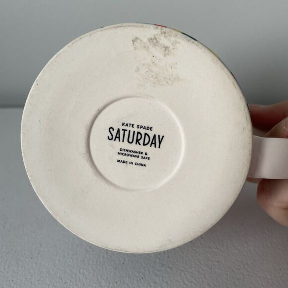 Kate Spade Saturday Striped Colorful Coffee Tea Mug Cup Dishwasher Safe One Size - Picture 6 of 7